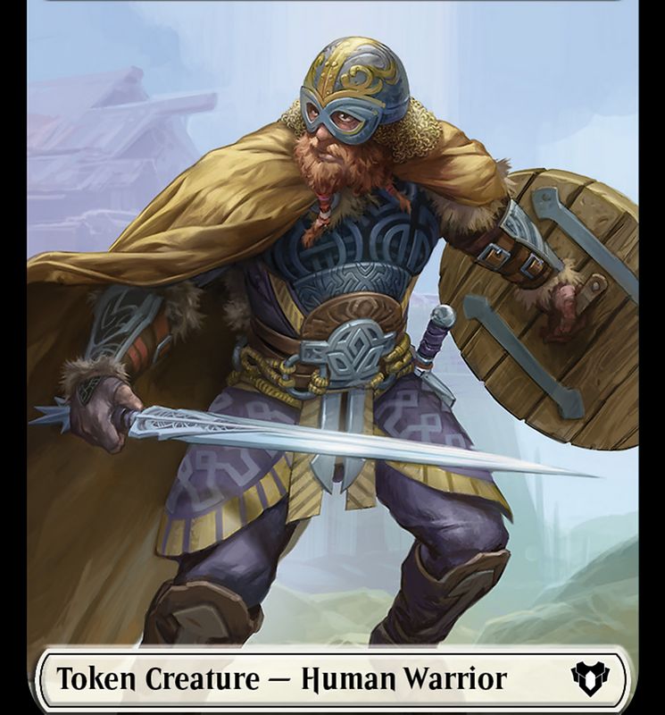 Human Warrior // Zombie Army Double-Sided Token [Commander Masters Tokens]