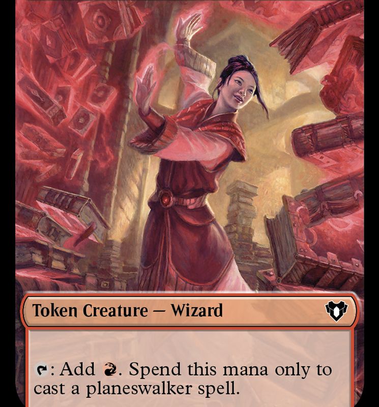 Narset of the Ancient Way Emblem // Wizard Double-Sided Token [Commander Masters Tokens]