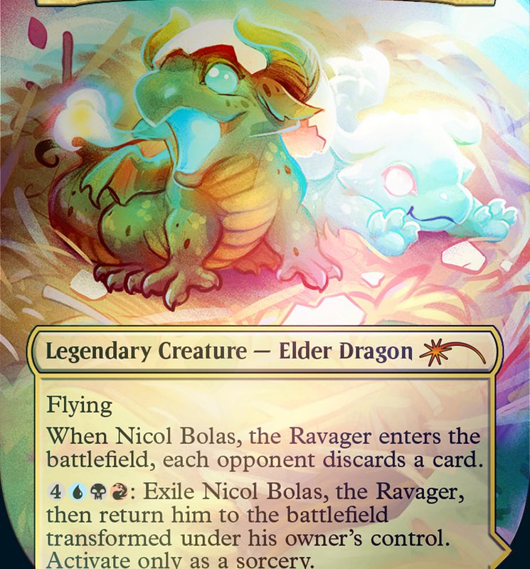 Nicol Bolas, the Ravager // Nicol Bolas, the Arisen (Borderless) [Secret Lair: From Cute to Brute]