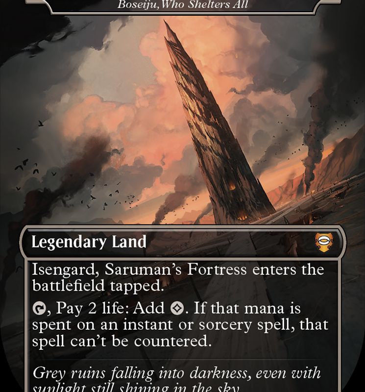 Boseiju, Who Shelters All - Isengard, Saruman's Fortress (Surge Foil Realms and Relics) [The Lord of the Rings: Tales of Middle-Earth Commander]
