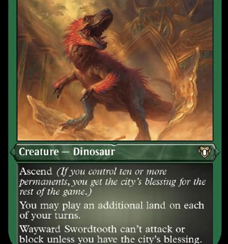 Wayward Swordtooth (Foil Etched) [Commander Masters]