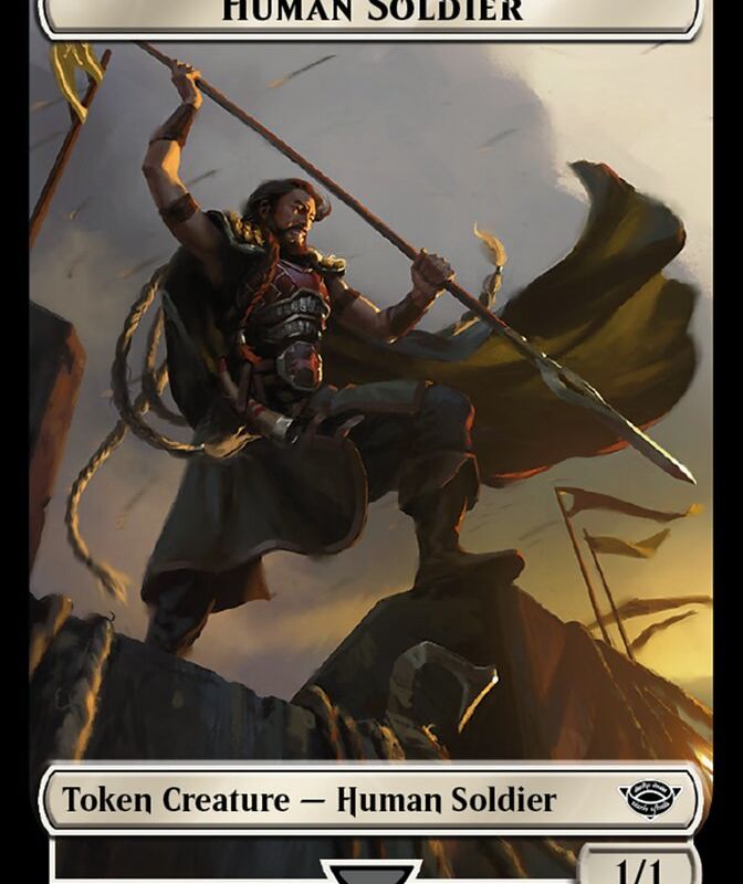 Human Soldier Token (02) [The Lord of the Rings: Tales of Middle-Earth Tokens]