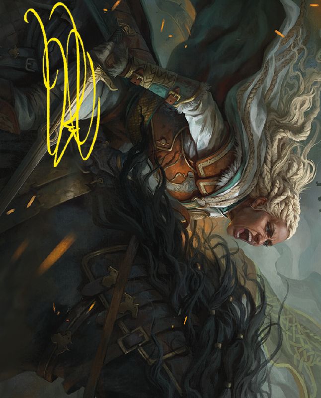 Eowyn, Fearless Knight Art Card (Gold-Stamped Signature) [The Lord of the Rings: Tales of Middle-earth Art Series]