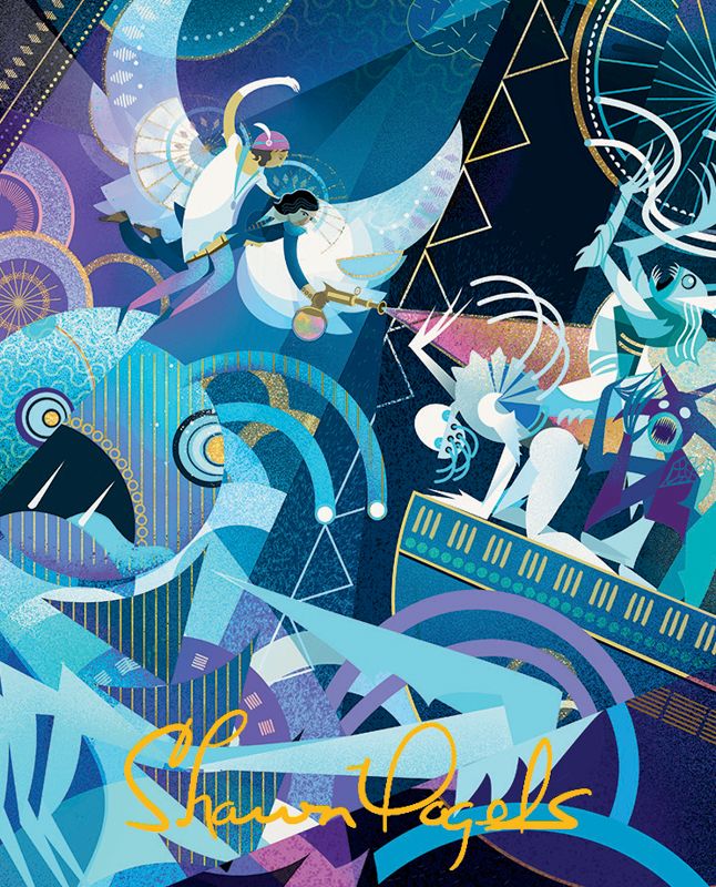 Errant and Giada Art Card (Gold-Stamped Signature) [March of the Machine Art Series]