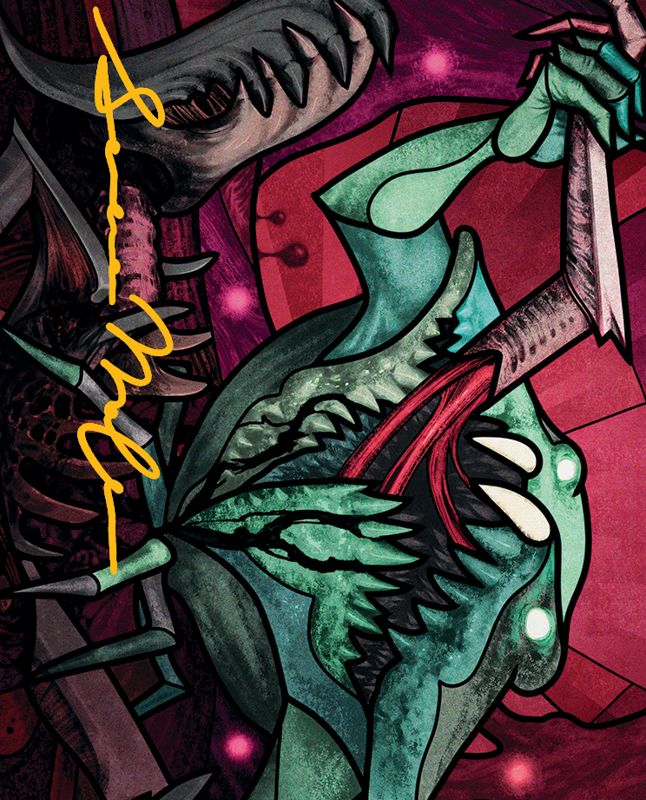 Yargle, Glutton of Urborg Art Card (Gold-Stamped Signature) [March of the Machine Art Series]