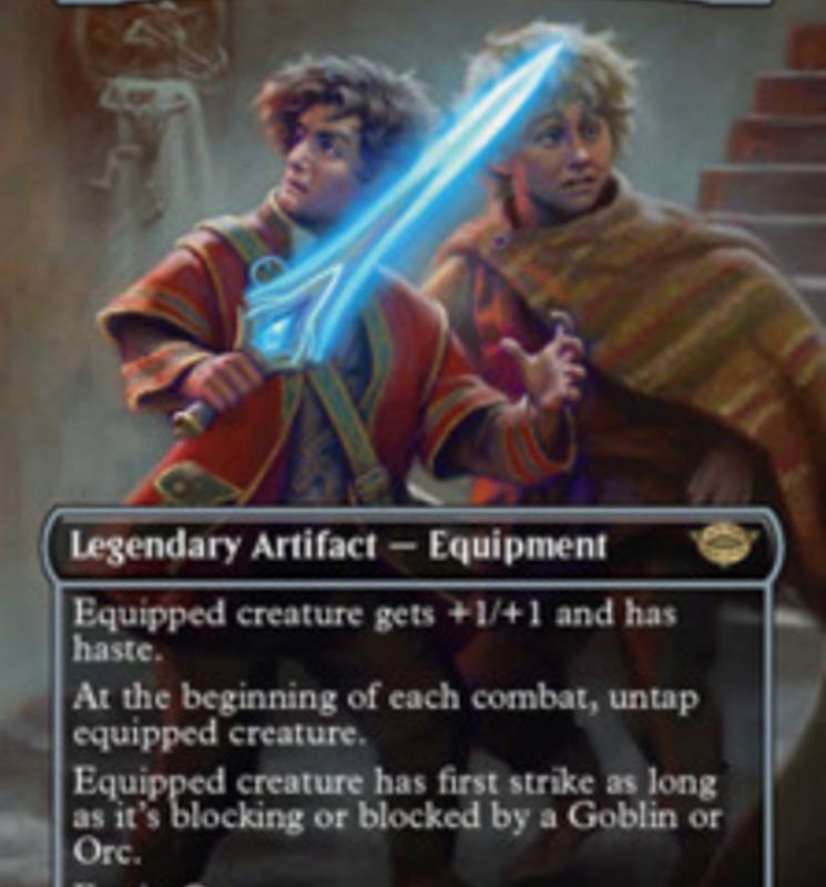 Sting, the Glinting Dagger (Borderless Alternate Art) [The Lord of the Rings: Tales of Middle-Earth]