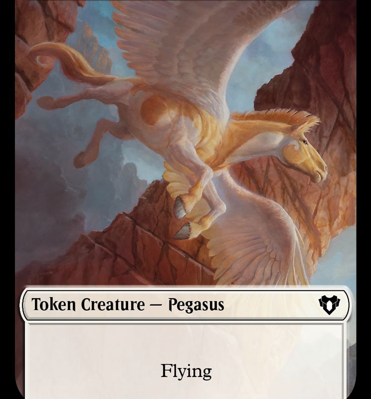Copy (54) // Pegasus Double-Sided Token [Commander Masters Tokens]