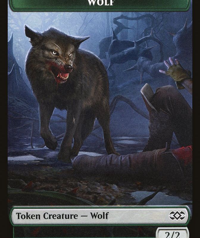 Copy // Wolf Double-Sided Token [Double Masters Tokens]