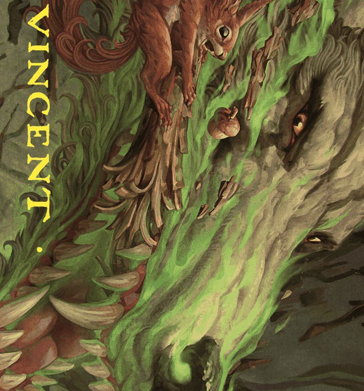 Leaping Ambush Art Card (Gold-Stamped Signature) [Wilds of Eldraine Art Series]
