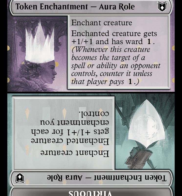 Copy // Royal Role / Virtuous Role Double-Sided Token [Wilds of Eldraine Commander Tokens]