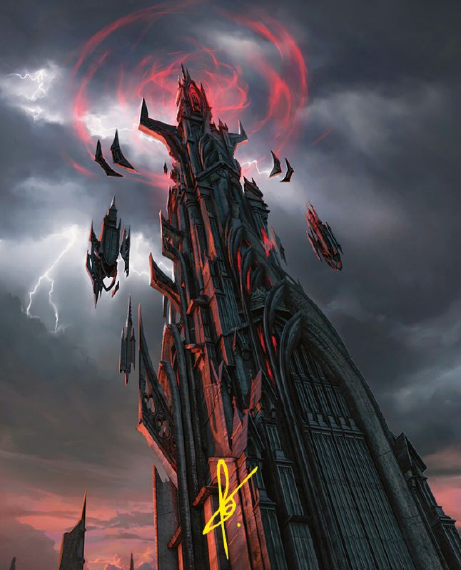 Barad-dur Art Card (Gold-Stamped Signature) [The Lord of the Rings: Tales of Middle-earth Art Series]