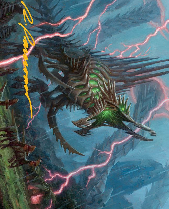 Etali, Primal Sickness Art Card (Gold-Stamped Signature) [March of the Machine Art Series]