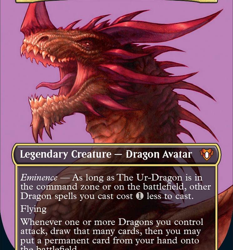 The Ur-Dragon (Borderless Textured Foil Frame Break) [Commander Masters]