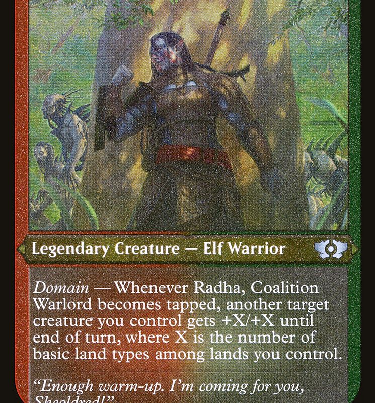 Radha, Coalition Warlord (Foil Etched) [Multiverse Legends]