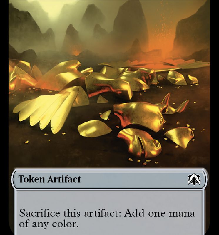 Thopter // Gold Double-Sided Token [March of the Machine Commander Tokens]