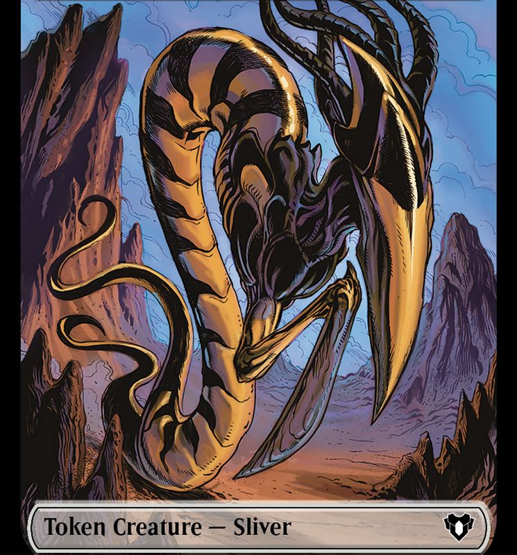 Copy (54) // Sliver Double-Sided Token [Commander Masters Tokens]