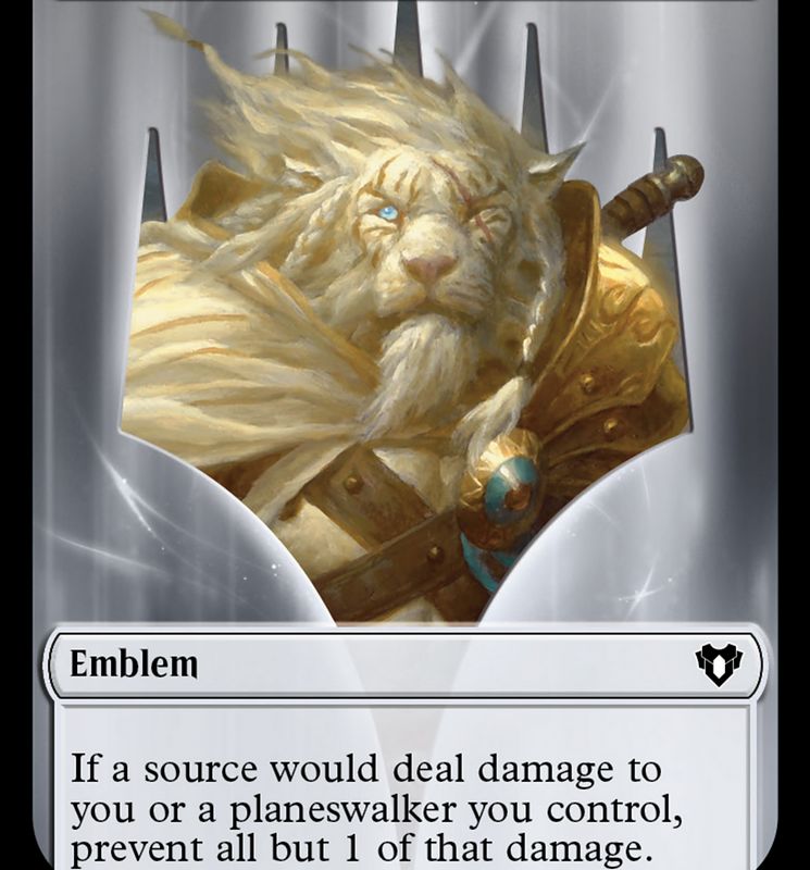 Ajani Steadfast Emblem // Wizard Double-Sided Token [Commander Masters Tokens]