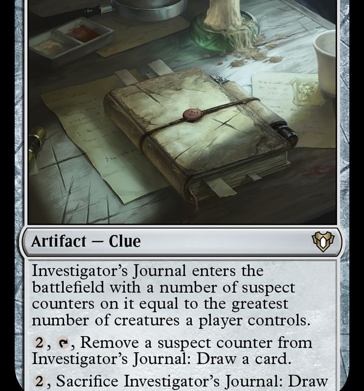 Investigator's Journal [Commander Masters]