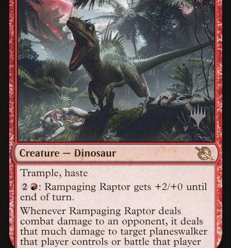 Rampaging Raptor (Promo Pack) [March of the Machine Promos]
