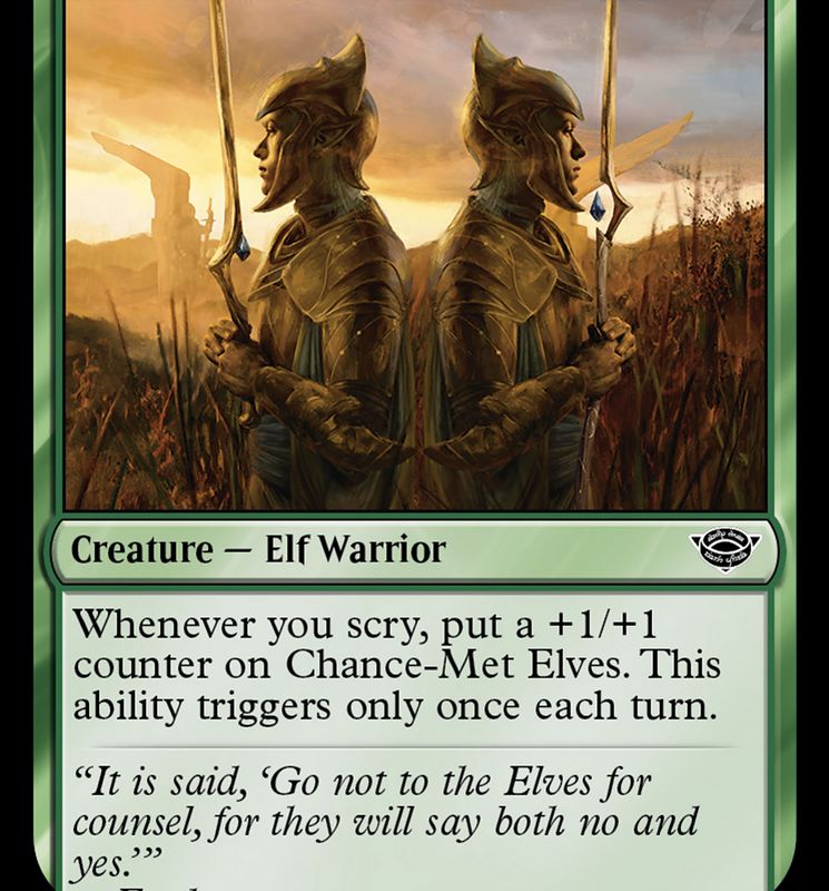 Chance-Met Elves [The Lord of the Rings: Tales of Middle-Earth]