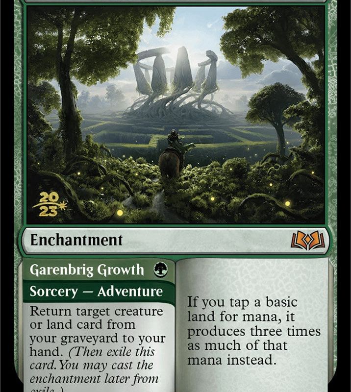 Virtue of Strength // Garenbrig Growth [Wilds of Eldraine Prerelease Promos]
