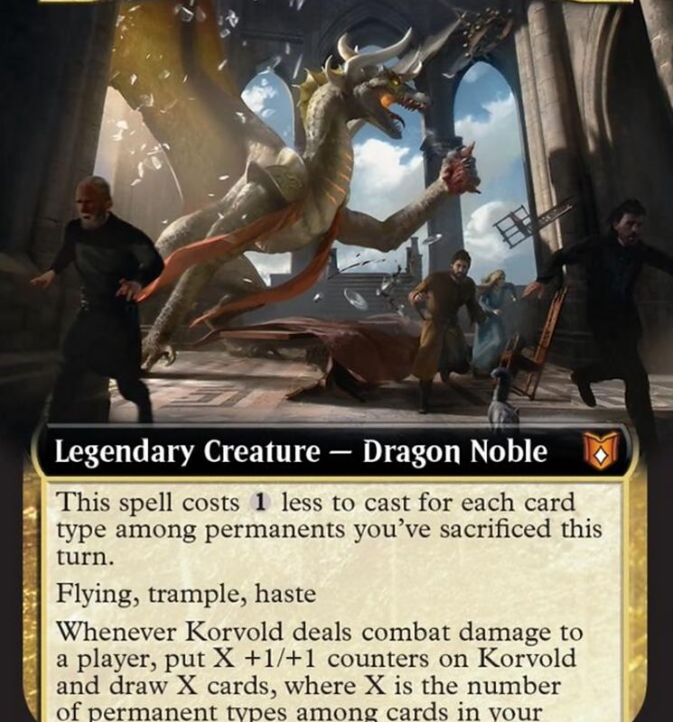 Korvold, Gleeful Glutton (Extended Art) [Wilds of Eldraine Commander]