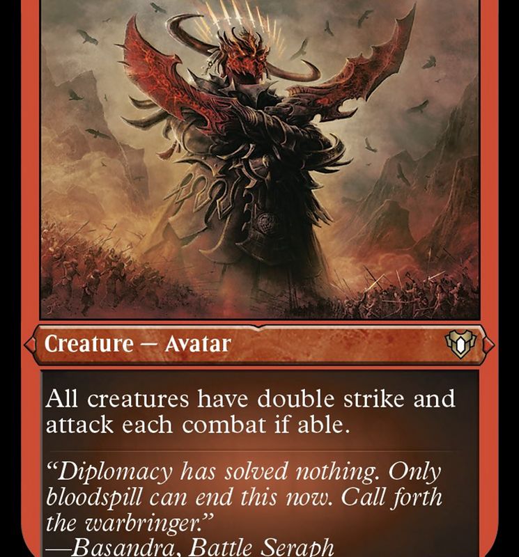 Avatar of Slaughter (Foil Etched) [Commander Masters]