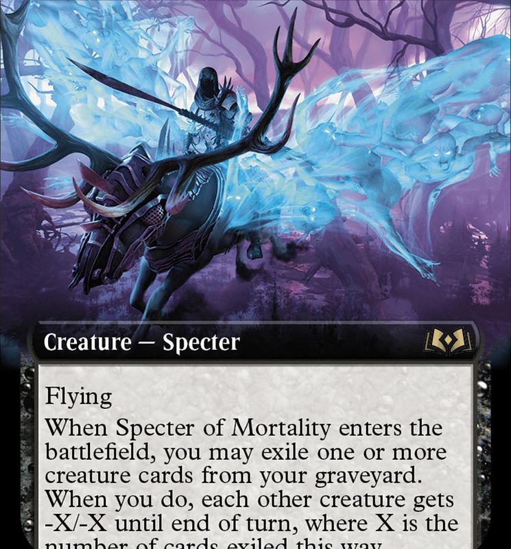 Specter of Mortality (Extended Art) [Wilds of Eldraine]