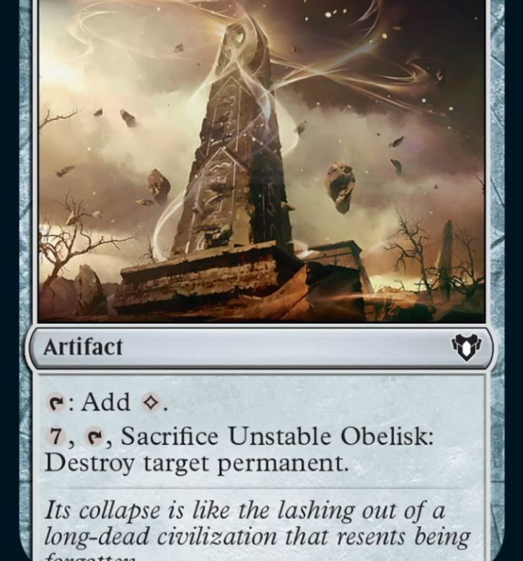 Unstable Obelisk [Commander Masters]