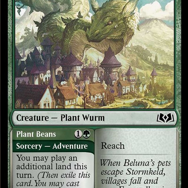 Beanstalk Wurm // Plant Beans [Wilds of Eldraine]