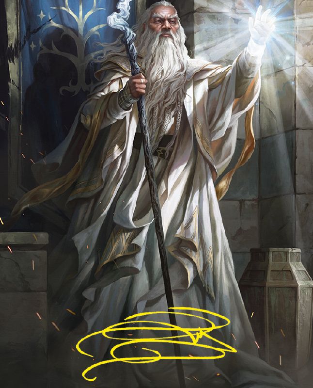Gandalf the White Art Card (Gold-Stamped Signature) [The Lord of the Rings: Tales of Middle-earth Art Series]