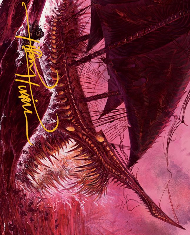Marauding Dreadship Art Card (Gold-Stamped Signature) [March of the Machine Art Series]