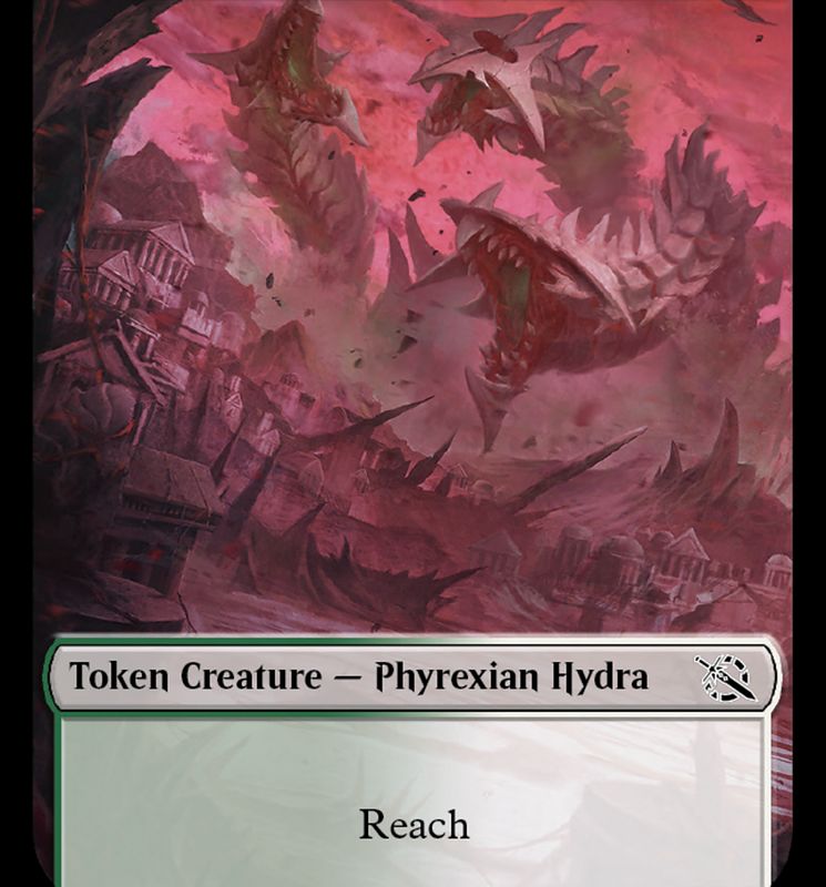 Monk // Phyrexian Hydra (11) Double-Sided Token [March of the Machine Tokens]