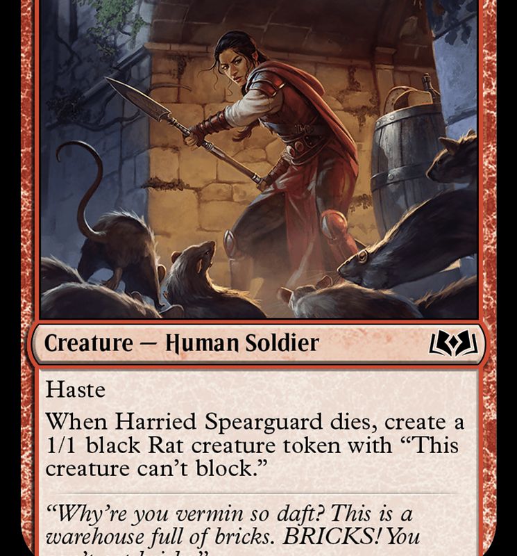 Harried Spearguard [Wilds of Eldraine]