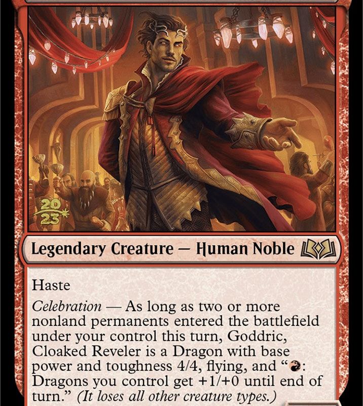 Goddric, Cloaked Reveler [Wilds of Eldraine Prerelease Promos]