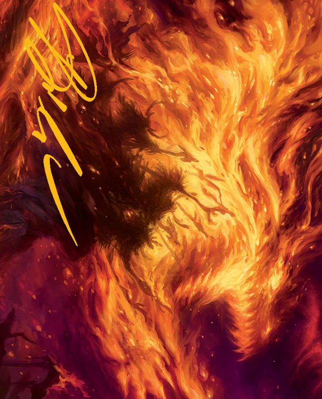 Stoke the Flames Art Card (Gold-Stamped Signature) [March of the Machine Art Series]