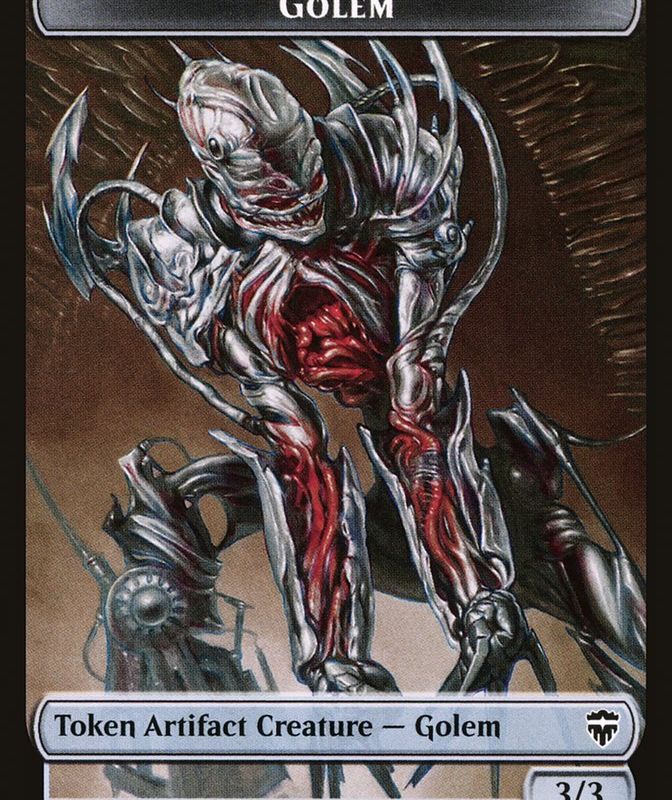 Copy (013) // Golem Double-Sided Token [Commander Legends Tokens]
