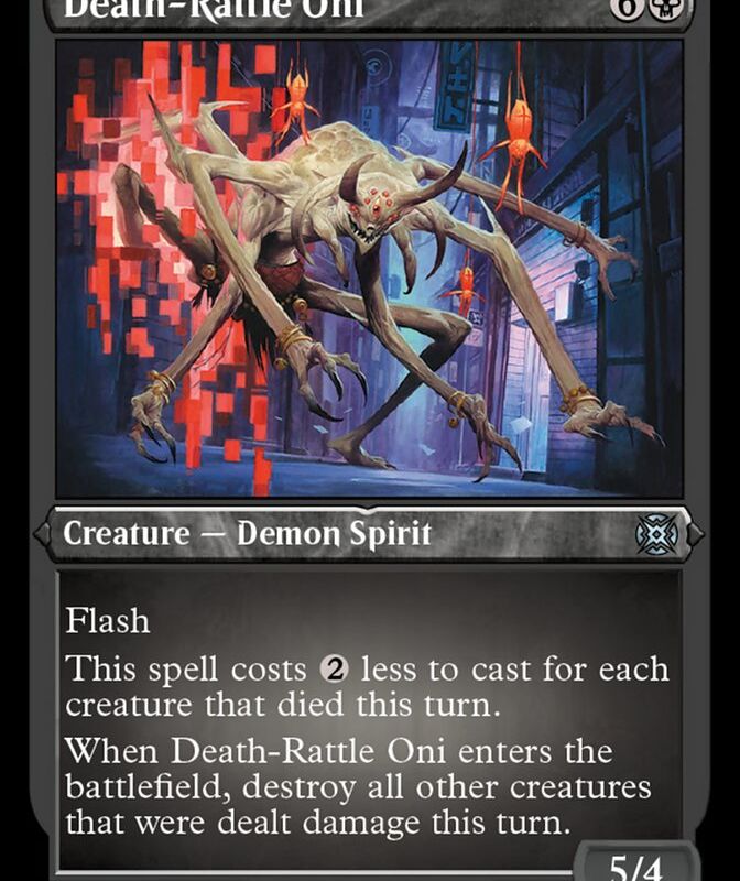 Death-Rattle Oni (Foil Etched) [March of the Machine: The Aftermath]