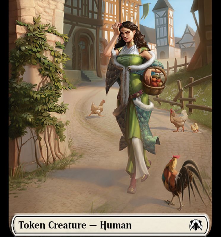 Zombie Knight // Human (6) Double-Sided Token [March of the Machine Commander Tokens]