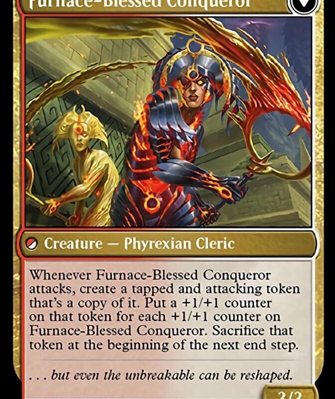 Sun-Blessed Guardian // Furnace-Blessed Conqueror [March of the Machine]