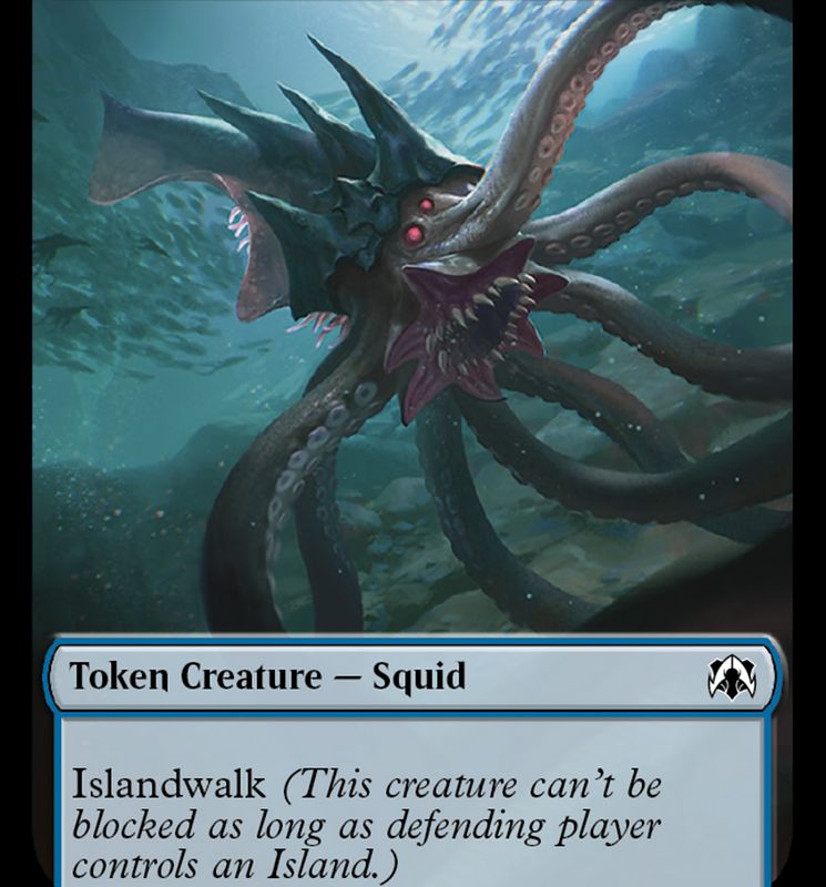 Squid // Human (26) Double-Sided Token [March of the Machine Commander Tokens]