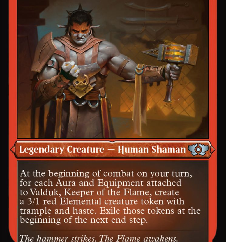 Valduk, Keeper of the Flame (Foil Etched) [Multiverse Legends]