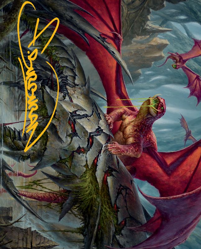 Hoarding Broodlord Art Card (Gold-Stamped Signature) [March of the Machine Art Series]