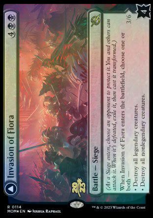 Invasion of Fiora // Marchesa, Resolute Monarch [March of the Machine Prerelease Promos]