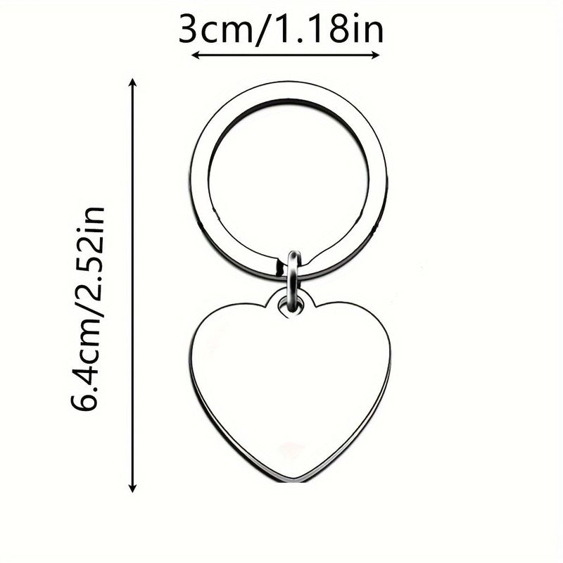 Porte-clés en acier inoxydable 'J'ai besoin de ton coeur'