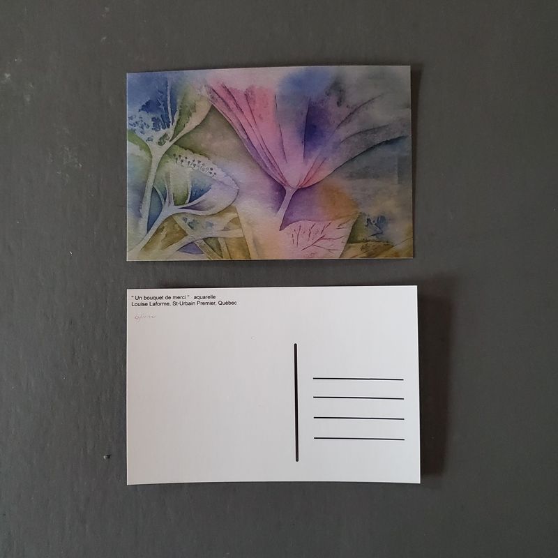 Carte postale "Un bouquet de merci "