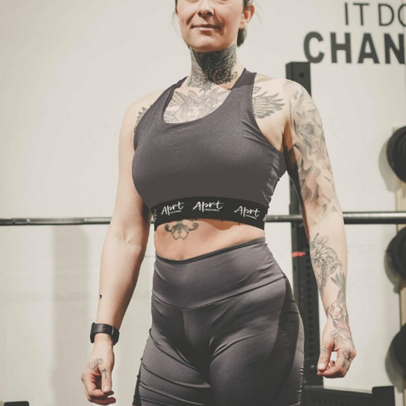 Top sport / Crop top- Charcoal