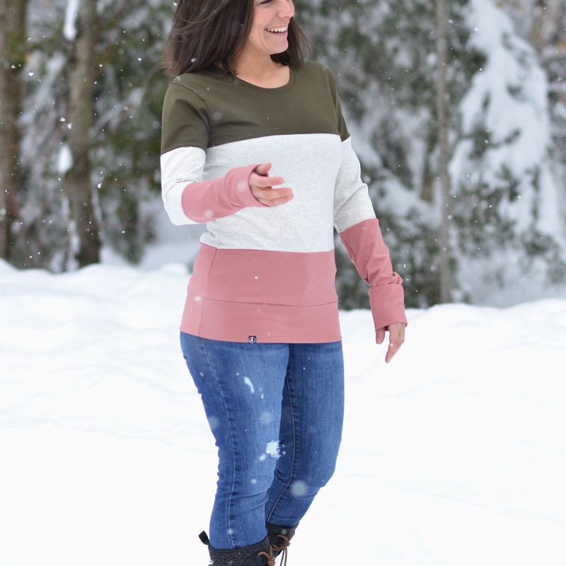 Chandail casual- Tricolore