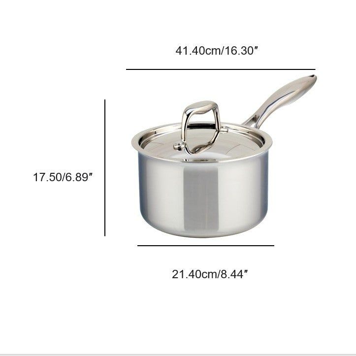 Meyer SuperSteel Tri-Ply Clad Casserole en acier inoxydable 3L avec couvercle, fabriqué au Canada