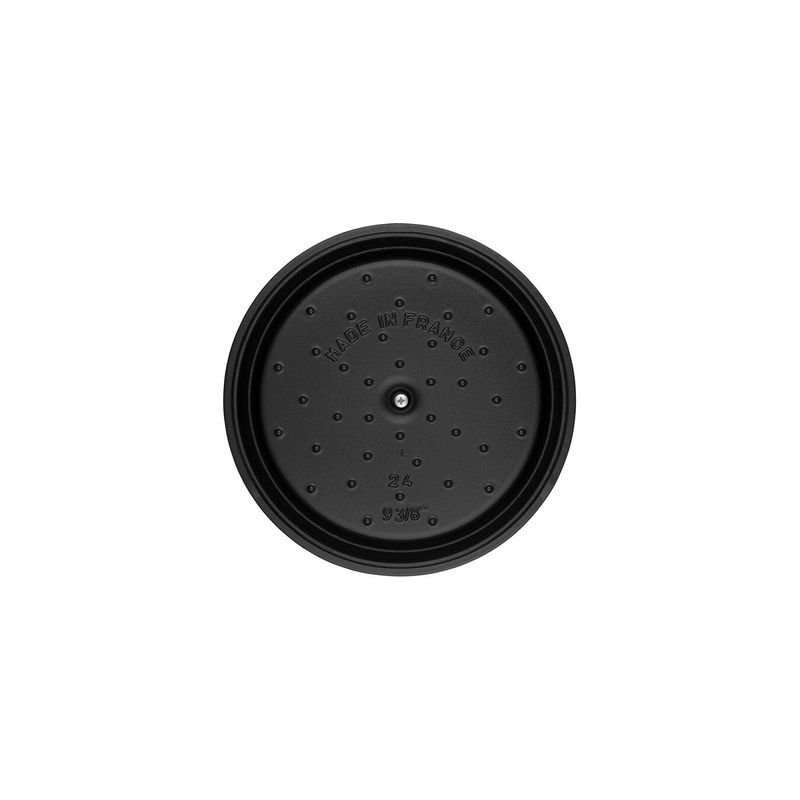 Cocotte ronde en fonte noire - 24cm / 3,7L